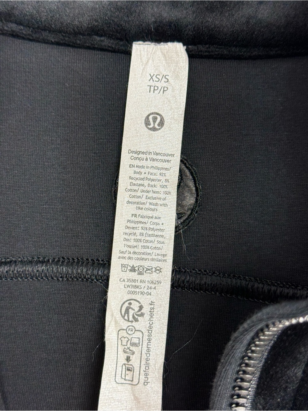 12: Lululemon Scuba Oversized Funnel-Neck Half Zip *Velvet Black Size XS/S - Picture 3 of 5